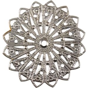 Fém díszítőelem, kerek 3,5 cm, 10 db/csomag