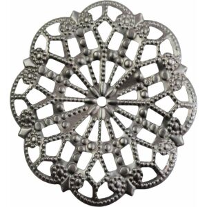 Fém díszítőelem, kerek 4 cm, 10 db/csomag