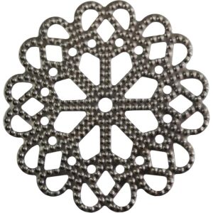 Fém díszítőelem, kerek, 6 cm, 10 db/csomag - Fém díszítőelem