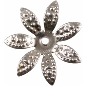 Fém virág díszítőelem 1.8cm, 10 db/csomag - Fém díszítőelem