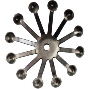 Fém virág díszítőelem, 2 cm, 10 db/csomag - Fém díszítőelem