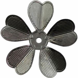 Fém virág díszítőelem, 3,2 cm, 10 db/csomag, dekoratív fém virág - Fém díszítőelem