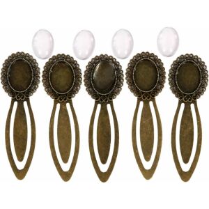 Fém könyvjelző alap lencsével, 5db-os készlet - Fém díszítőelem