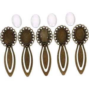 Fém könyvjelző alap lencsével, 5 darabos készlet - Művészet & Hobbi