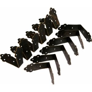 Dekoratív fém sarokpántok, 43x20 mm, 12 darabos csomag - Fém díszítőelem