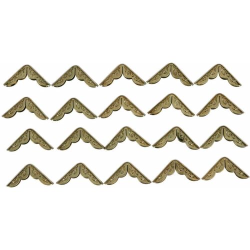 Fém sarokvédő 21x21 mm, 20 db/csomag, dekoratív sarokvédők