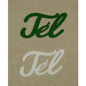 Filc felirat Tél, zöld és fehér filc tél felirat dekoráció - Filcfigura