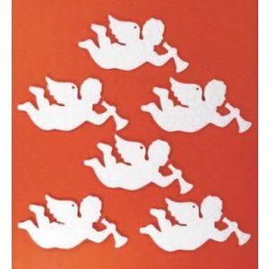 Filcfigura - Angyal repülő (6 db/cs, átm. kb.: 6 cm)