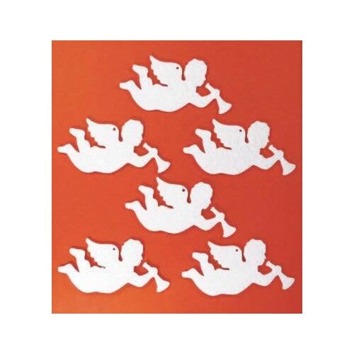 Filc Angyal Repülő Dísz, 6 darab