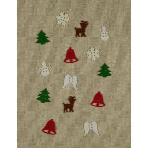 Filcfigura - Gomb alakú filcfigura karácsonyi "B" szort. (kb. 2,5 cm )