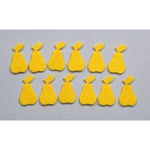 Filcfigura Mini Körte Filc Alakok - 12 Darab, Sárga Filc Körte Díszítések Kézműves Projektekhez - Filcfigura