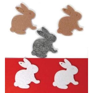 Filc nyuszi figurák húsvéti kézműveskedéshez, 5 db - Filcfigura