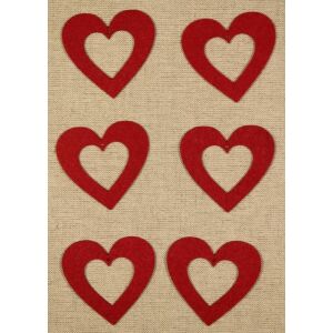 Filcfigura - Szív közepes C (6 db/cs)