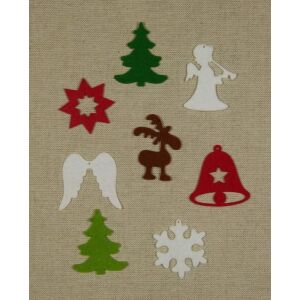 Filcfigura karácsonyi vegyes "A" szort. (kb. 5 cm )