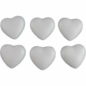 Polisztirol szív 11 cm (5db/csomag)