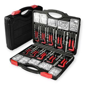 Haina 261 db-os Menetjavító készlet HSS fúróval és Helicoil betétekkel (Metrikus és UNC ) 137413971 - Menetjavító