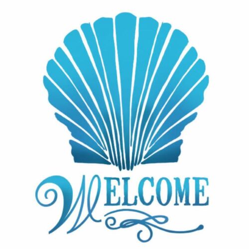 Welcome Stencil D méret 20x15 cm, kagyló mintával - Irodaszer és írószer