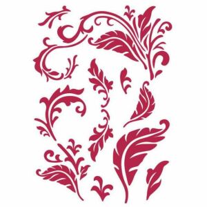 Barokk Stencil G méret 21 x 29,7 cm kézműves és dekorációs célokra - Rajzsablon