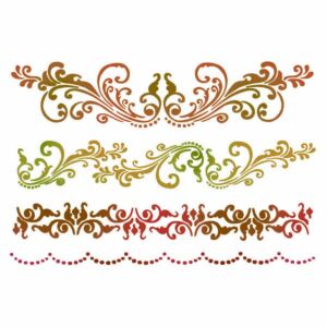 Stencil G méret 21x29,7 cm - Íves minta kézműves és dekorációs célokra - Rajzsablon