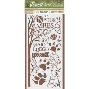 Stencil TD méret 12X25 cm - Lábnyomok