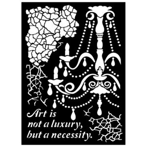 Stencil TD 20x25 cm Csillár minta kézműves és dekorációs célokra - Rajzsablon