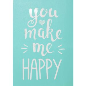Szita-stencil 'You Make Me Happy' sablon textilhez, fához és vászonhoz - Rajzsablon