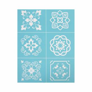 Szita-stencil csempe minta sablon, 215x275mm, kézműves és lakberendezési célokra - Iskolakezdés, iskolaszer