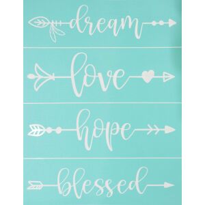 Szita-stencil álom, szerelem, remény, áldott - öntapadó stencil textilhez, fához, vászonhoz - Iskolakezdés, iskolaszer