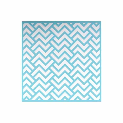 Szita-stencil 254 x 254 mm, cikcakk mintás stencil kézműveskedéshez