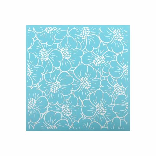 Szita-stencil 254 x 254 mm virág mintával, újrafelhasználható öntapadó sablon festéshez és kézműveskedéshez