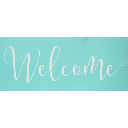 Szita-stencil Welcome, újrafelhasználható öntapadó sablon 'Welcome' felirat festéséhez