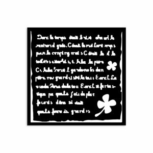 Art of Travelling sablon, 12x12 cm, kézzel készített betű design - Rajzsablon