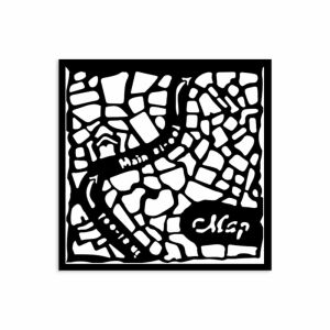 Vastag stencil cm 12X12 - Art of Travelling street map