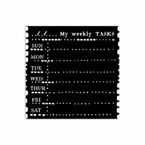 Vastag stencil cm 12X12 - Diary weekly planner