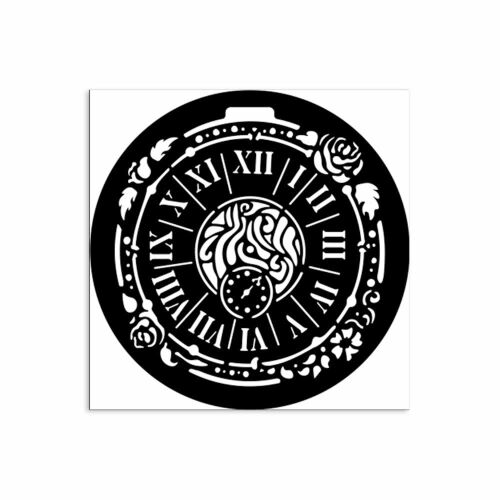 House of Roses Óra Stencil, 12x12 cm, kézműves sablon