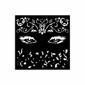 Masquerade Eyes Stencil 12x12 cm, arc festő sablon - Rajzsablon