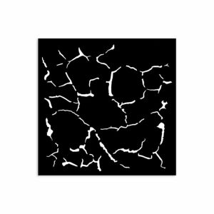 Vastag 12x12 cm-es stencil Silent Sea crackle mintával kézműves és művészeti projektekhez - Rajzsablon