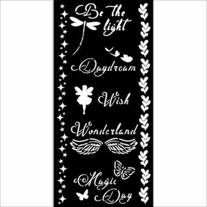 Vastag Stencil 12x25 cm - Wonderland Magic Day design kézműveskedéshez és dekorációhoz - Iskolakezdés, iskolaszer