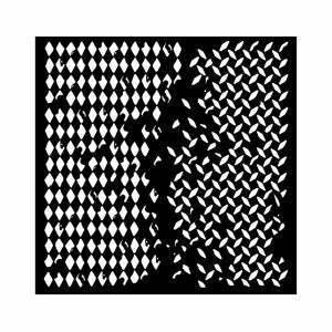 Vastag stencil 18x18 cm - Around the world dupla textúrájú minta - Iskolakezdés, iskolaszer