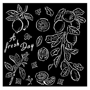 Vastag stencil cm 18X18 - Blue Dream lemons