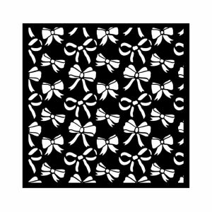 Vastag 18x18 cm-es sablon klasszikus karácsonyi szalag mintával - Iskolakezdés, iskolaszer