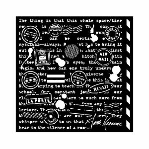 Vastag stencil cm 18X18 - Shabby Rose writings