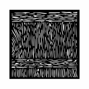 Vastag Stencil 18x18 cm - Sunflower Art fa textúra minta - Rajzsablon