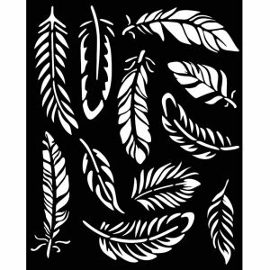 Vastag Levendula Tollak Stencil, 20x25 cm, kézműves sablon festéshez - Rajzsablon