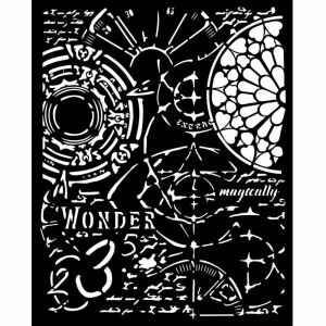 Master of Magic gótikus textúra sablon, 20x25 cm, művészeti és kézműves projektekhez - Rajzsablon