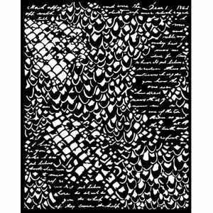 Vastag stencil cm 20X25 - Songs of the Sea mermaid scales 137414619 - Stamperia