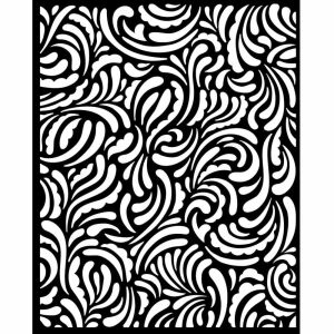 Vastag stencil 20x25 cm - Songs of the Sea texture, kézműves sablon festéshez, tengeri témájú minta - Rajzsablon