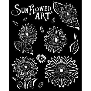 Vastag stencil cm 20x25 - Sunflower Art sunflowers