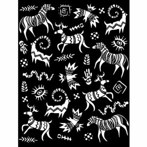 Vastag stencil cm 20X25 - Szavanna grafiti 137414630 - Rajzsablon