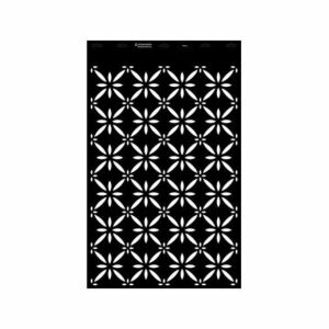 Stencil - Virág 06 - XL, Virágmintás sablon festéshez, kézműveskedéshez és lakberendezéshez - Rajzsablon